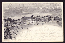 1912 Gelaufene AK: Gruss Aus Uto-Staffel Mit Hotel-Stempel. - Laufen-Uhwiesen 