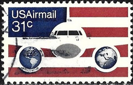 United States 1976 - Mi 1201 - YT Pa 84 ( Stylized Aircraft ) - 3a. 1961-… Used