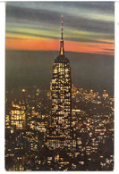 BR1167 New York City Empire State Building At Night Viaggiata 1970 Verso Roma - Empire State Building