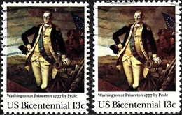 United States 1977 - Mi 1291 - YT 1150 ( George Washington ) Two Shades Of Color - Abarten & Kuriositäten