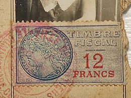 Timbre De "TIMBRE FISCAL" De 1925 - Valeur: 12 FRANCS - Sur Document Carte D'Identité En 1931 à POITIERS - Stamps