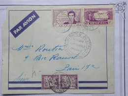 BH12 SENEGAL AOF  BELLE LETTRE 1943 POUR PARIS FRANCE ++PAIRE DE TAXES +AFFRANCH. INTERESSANT - Lettres & Documents