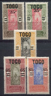 Togo         119/123 * - Unused Stamps