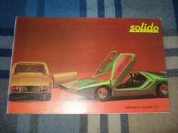 Catalogue SOLIDO 1972 - Voitures Miniatures - 32 Pages - Catalogi