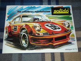 Catalogue SOLIDO 1974 - Voitures Miniatures - 32 Pages - Kataloge & Prospekte