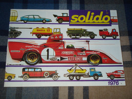 Catalogue SOLIDO 1976 - Voitures Miniatures - Catalogi