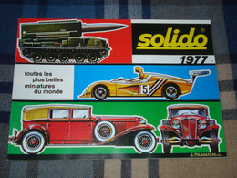 Catalogue SOLIDO 1977 - Voitures Miniatures - Catalogues