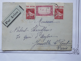 BH12 ALGERIE  BELLE LETTRE RR  1938  ALGER A JOINVILLE LE PONT FRANCE +TAB PAR AVION++AFF. INTERESSANT - Aéreo