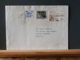 100/671 LETTER  ISLANDE 1987 TO BELG. - Storia Postale