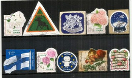 Timbres En Format Special ,Postage Stamps In Special Format. Beau Lot De 10 Timbres Oblitérés, 1 ère Qualité - Vrac (max 999 Timbres)