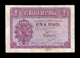 España Spain 1 Peseta Burgos 1937 Pick 104 Serie F MBC VF - 1-2 Pesetas