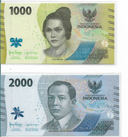 Indonesia 2022 , 1000 Rupiah + 2000 Rupiah , Unused - Otros – Asia