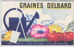 BUVARD - GRAINES DELBARD  - Format 21X13 Cm  - Arrosoir Et Fleurs - Agriculture