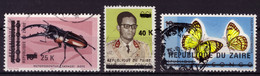 Zaire 1977 - Oblitéré - Insectes - Célébrités - Papillons - Michel Nr. 542 544-545 (kin113) - Used Stamps