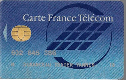 1-CARTE FRANCE TELECOM-PUCE SOL C-NATIONALE-SANS DATE-V°N°Vert En Bas A Gauche-TBE -  Cartes Pastel   