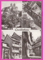 283294 / Germany - Quedlinburg - Vier Verschiedene Ansichten Der Stadt Luftaufnahme 1982 PC Deutschland Allemagne - Quedlinburg