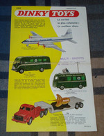 Feuillet Catalogue Original DINKY TOYS 1959 - Voitures Miniatures - Catalogues