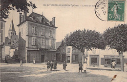 CPA - 18 - Saint Martin D'Auxigny - Le Bas De La Place - Enfants - Sonstige & Ohne Zuordnung