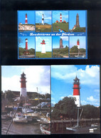 Germany, Ostsee, Fischer, Fisherman, Busum, Lighthouse, Lot Of 3 Postcards, 1981 C20 - Buesum