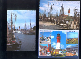 Germany, Ostsee, Fischer, Fisherman, Busum, Lighthouse, Lot Of 3 Postcards, 1962-1994 C21 - Buesum