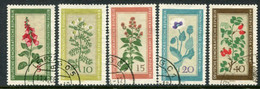 DDR / E. GERMANY 1960 Medicinal Plants Used.  Michel  757-61 - Used Stamps