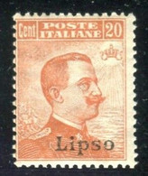 EGEO LIPSO 1921 20 C.* GOMMA ORIGINALE - Aegean (Lipso)