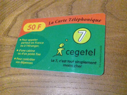 Delcampe - 4/ TELECARTE  CEGETEL 7 - Non Classés