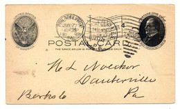 USA, Postal Card, Philadelphia 1903 - Nach Dauberville - 1901-20