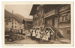 SCHIERS: Mischol-AK "Auffahrt-Umzug Der Kinder" Durchs Dorf ~1920 - Schiers