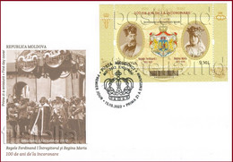 Moldova 2022 FDC "100th Anniversary Of The Coronation Of King Ferdinand And Queen Mary" Quality:100% - Moldova