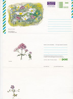 Aerogramme - Par Avion - Aerphost - Meadow Flowers - Valerian - Cranesbill - Interi Postali