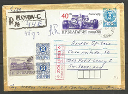 BULGARIA. 1990. COVER. PLOVDIV PETIT LANCY SWITZERLAND. - Briefe U. Dokumente