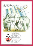 BRD  2002  Mi.Nr. 2252 , EUROPA CEPT  Zirkus - Maximum Card - Berlin Zentrum Erstausgabe 02.05.2002 - 2001-…