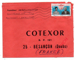 Madagascar-1968- Lettre ANTSOHIHY  Pour Besançon-25- Tp  10 Ans République  Seul Sur Lettre...cachet...à Saisir - Madagascar (1960-...)