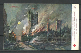 FRANCE Ypres Red Cross Rotes Kreuz Croix Rouge Francaise Post Card Unused - Croix-Rouge