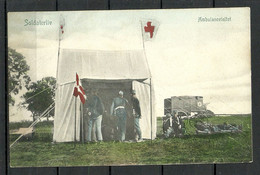 DENMARK 1914-1918 Red Cross Rotes Kreuz Croix Rouge Post Card Ambulance - Croix-Rouge