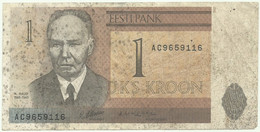 Estonia - 1 Kroon - 1992 - Pick 69 - Série AC - Estonie