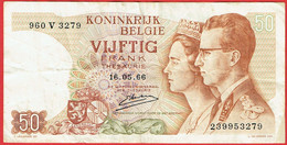 Belgique - Billet De 50 Francs - Beaudoin Ier & Fabiola - 16 Mai 1966 - P139 - Altri & Non Classificati