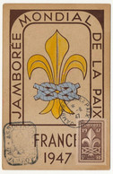 FRANCE => Carte Maximum - 5F Jamboree Mondial De La Paix (Moisson) - 18/8/1947 - Scouting