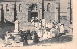 THEYS (Isère) - La Procession - Sortie De L'Eglise, Fontaine - Theys