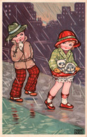 Illustration Boriss Margret - Children, Enfants Sous La Pluie - Edition Amag - Carte Série N° 0333 - Boriss, Margret