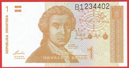 Croatie - Billet De 1 Dinar - 1991 - Ruder Boskovic - P16a - Neuf - Kroatië