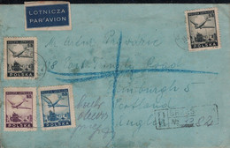 POLOGNE - LETTRE AERIENNE RECOMMANDEE DU 28-6-1947 POUR EDINBURGH - ECOSSE. - Covers & Documents