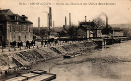 C P A Cpa 03] Allier > Montlucon Sortie Des Ouvriers De L'usine Saint Jacques - Montlucon