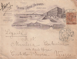 LETTERA 1905 C.15 SS 20 TIMBRO NAPOLI VARAZZE GENOVA (ZP3354 - Storia Postale