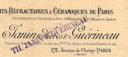 1906 CERAMIQUES REFRACTAIRES JANIN FR. GUERINEAU Parsi Pour Vairet Baudot Ciry Le Noble Briqueterie Devenue Musée - 1900 – 1949