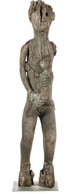 Sculpture DAYAK XIX S. Borneo 132,5 Cm. Ex Coll.Minkoff Genéve (Indonesia/Malaysia Mother & Child Tribal Art Wood Statue - Arte Indígena