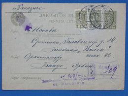 BH14 RUSSIE BELLE CARTE ENTIER  RR  1931 MOSCOU A  BERLIN GERMANY   ++AFFRANCH. . INTERESSANT - Covers & Documents