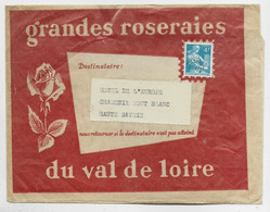 FRANCE MOISSONNEUSE 4FR PREO LETTRE ENTETE GRANDES ROSERAIES DU VAL DE LOIRE OLIVET LOIRET - 1957-1959 Mäherin