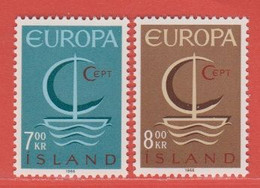 1966 ** Islande (sans Charn., MNH, Postfrish)  Yv  359/60		Mi  404/5		FA  441/2 - Ungebraucht